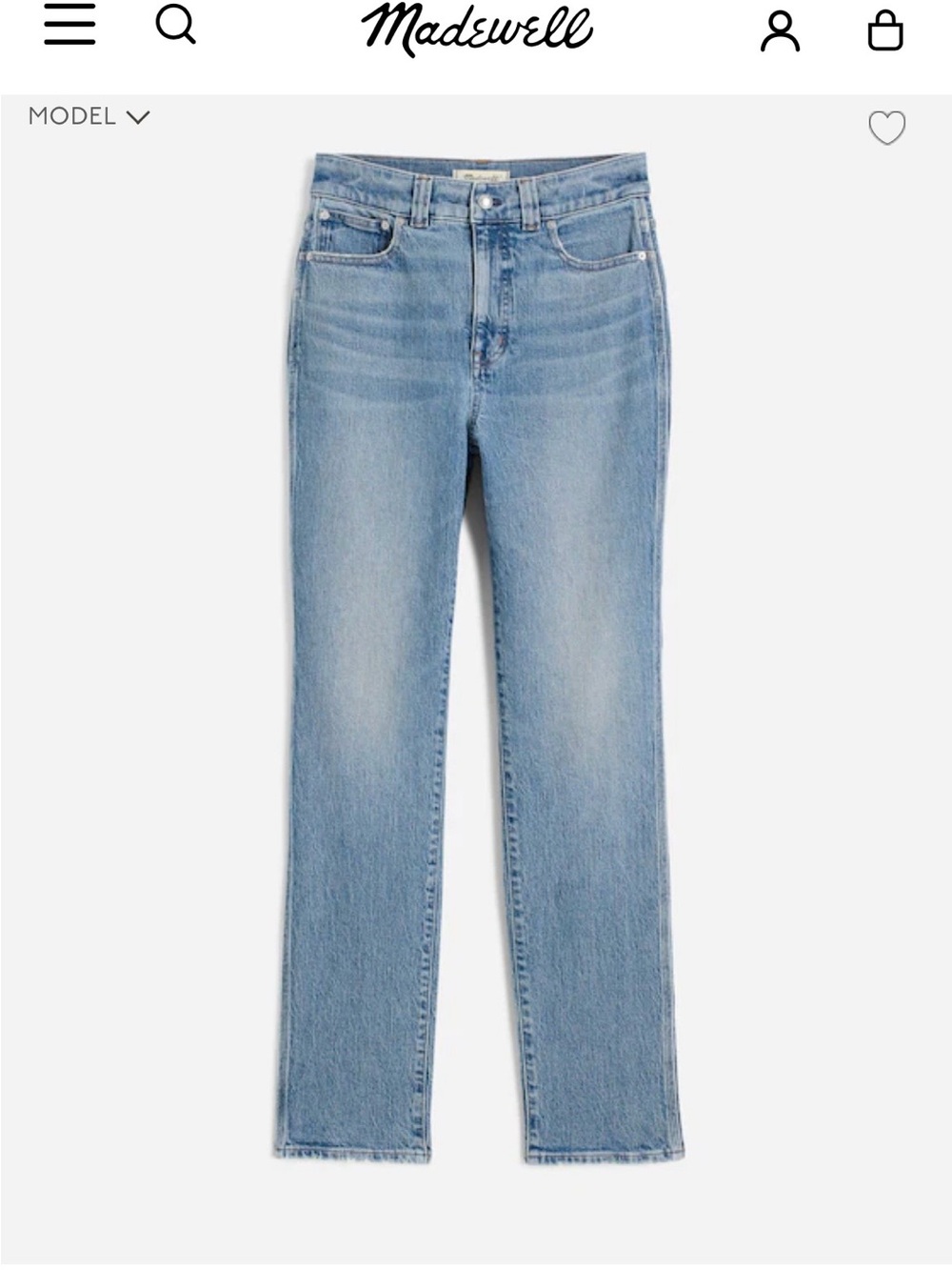 Madewell The Perfect Vintage Jean 27 soft straight